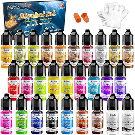 Alcohol Ink Set X Ml Encres Alcool Pour Peinture R Sine Epoxy