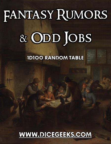 1d100 Random Rpg Tables Free For Your Games Dicegeeks