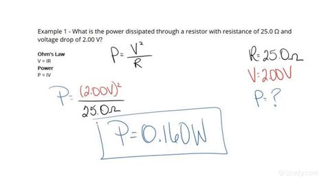 Power Dissipated By Resistor Equation - Modern Home Designs