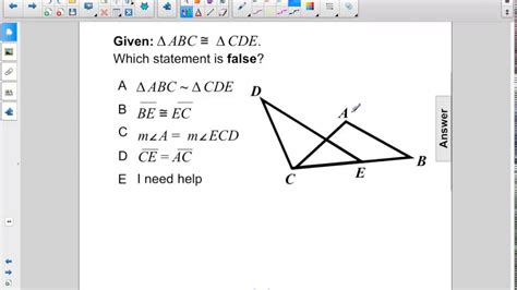 Geometry Congruent Tri Intro Q03 Youtube