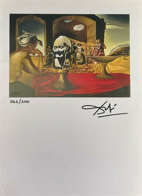 Salvador Dali Slave Market Original Hand Signed Print With Coa