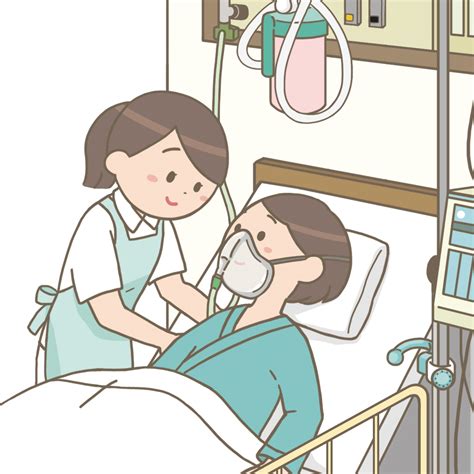 手術後の患者の対応をする看護師イラスト🎨【フリー素材】｜看護roo![カンゴルー]