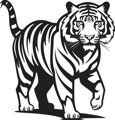 Vibrant Tiger in the Jungle Vector Realism Vector Art of the Elusive Tiger 33878459 Vector Art ...