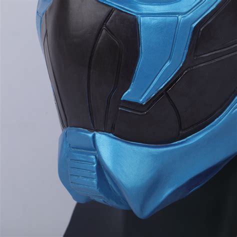 Blue Beetle Mask Late Latex Full Head Masks Cosplay Helmet Costume Hal