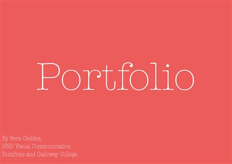 University Portfolio on Behance