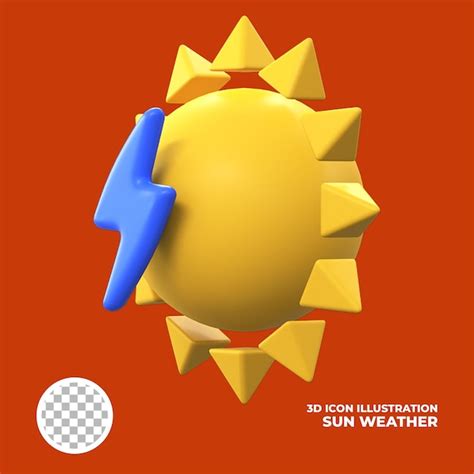 premium psd  icon illustration sun weather