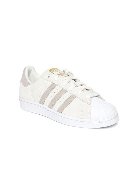 Buy Adidas Originals Women Cream Coloured Superstar Leather Sneakers Casual Shoes For Women