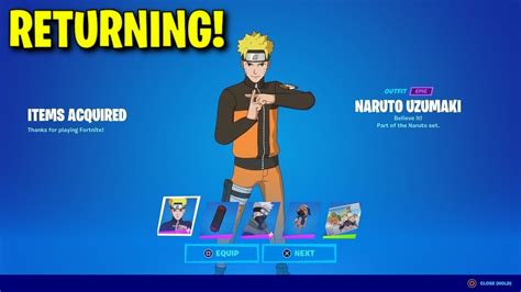 Naruto Skin Return Release Date In Fortnite Item Shop Naruto Skin Returning 2024 Youtube