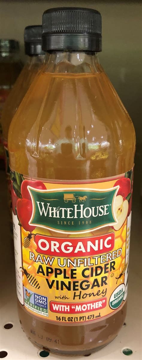 White House Organic Apple Cider Vinegar With Mother And Honey Unfiltered 16oz Jt Outfitters