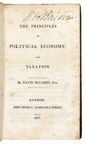 RICARDO, David (1772-1823). On the Principles of Political Economy and ...