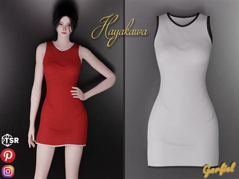 The Sims Resource Hayakawa Short Close Fitting Dress Short Tight Dress Clothes For Women