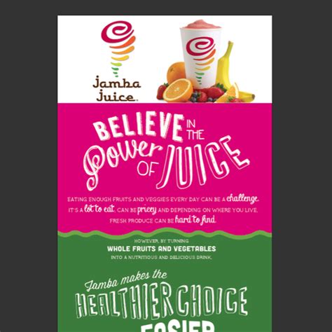 Create An Ad For Jamba Juice Postcard Flyer Or Print Contest