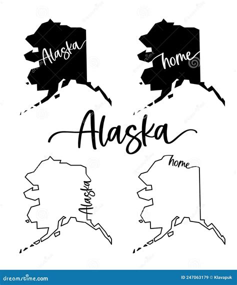 US State Alaska Political Map And Map Icons Vector Illustration