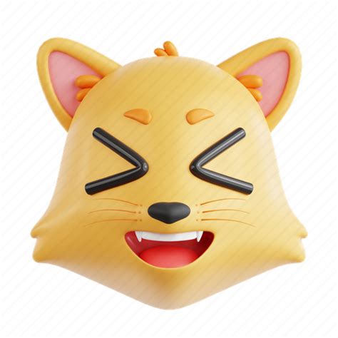 Laughing, cat, laughing cat, animal emoji, animal, emoji, 3d icon icon ...