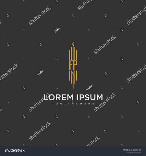 FP Initial Monogram Business Logo Royalty Free Stock Vector