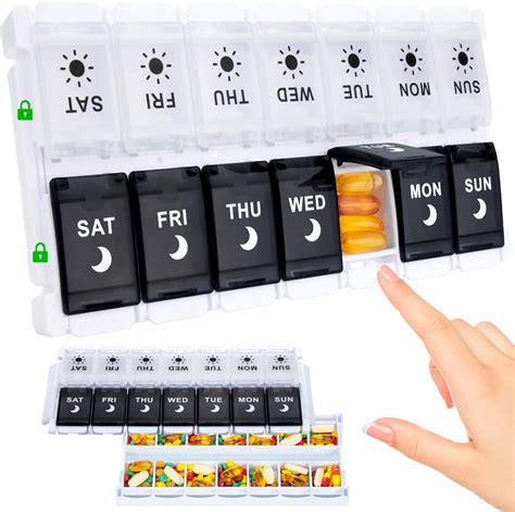 Amazon Twice A Day Monthly Large Pill Organizer Set AM PM