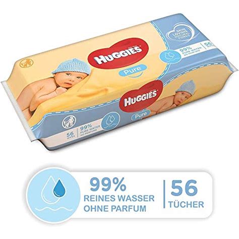 Huggies Pure sensitive Baby Feuchttücher 99 Wasser 10 x 56 Tücher