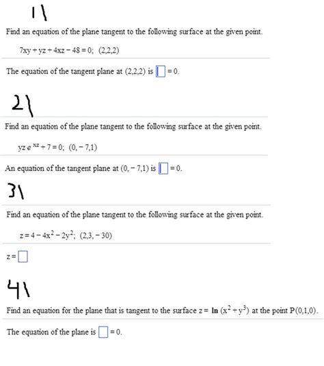 Get Answer Find An Equation Of The Plane Tangent To The Following Surface At Transtutors