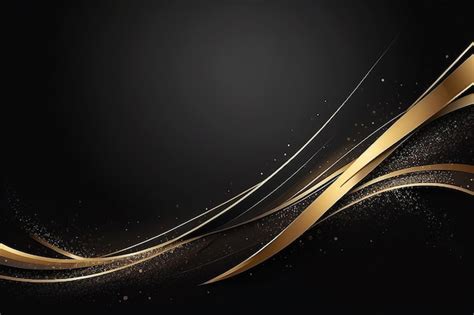 Premium Photo Abstract Elegant Gold Lines Diagonal Scene On Black