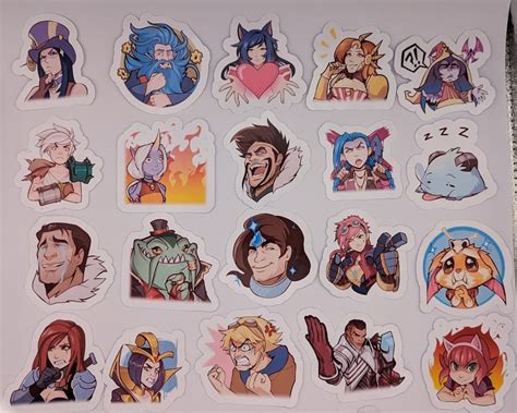 League of Legends Emotes Stickers 36 Pcs - Etsy