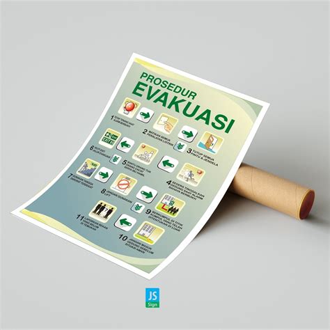 Jual Poster Safety K Prosedur Evakuasi Shopee Indonesia