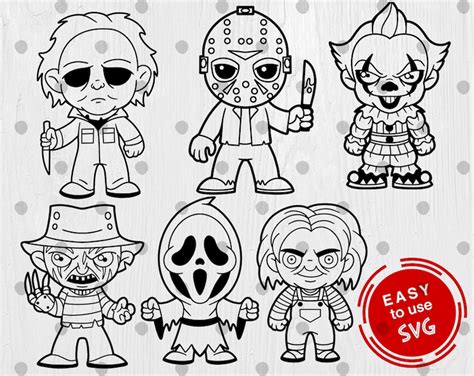 Horror Bundle Svg Cricut Svg Silhouette Cut File Clipart Etsy