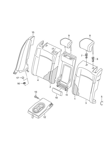 Volkswagen Passat Variant 2015 2017 Head Restaints Backrest Covers Middle Armrest