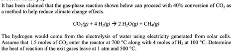 Solved It Has Been Claimed That The Gas Phase Reaction Shown Chegg