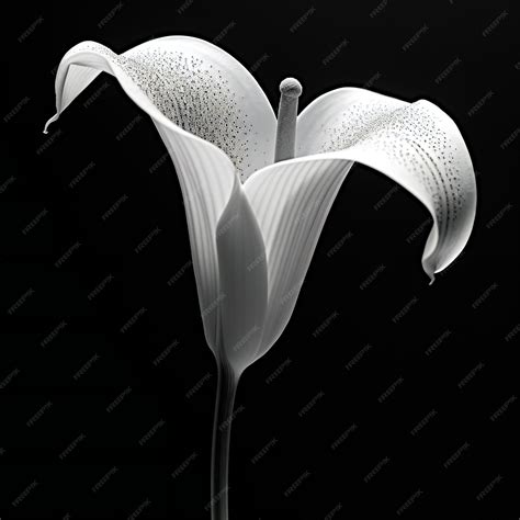 Premium Photo White Calla Lily On Black Background