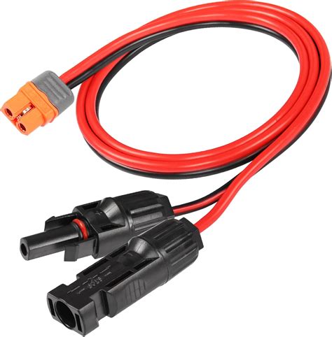 Cerrxian 15m 12awg Xt60i Female To Solar Panel Power Extension Cable For Portable