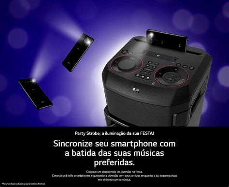 Caixa de Som Acústica LG XBOOM RN9 Super Graves Multi Bluetooth e