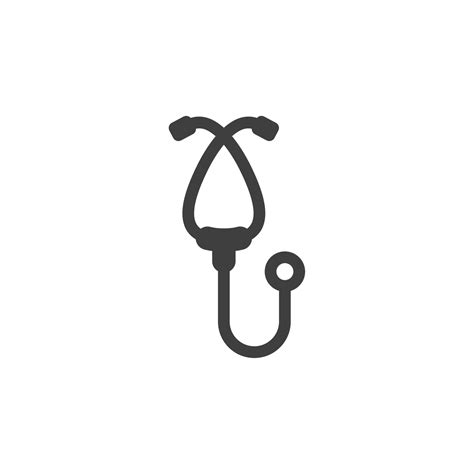 Vector Sign Of The Stethoscope Symbol Is Isolated On A White Background