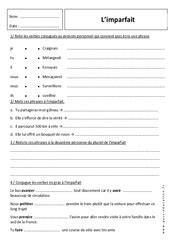 Conjugaison Étude de la langue 6ème Cycle 3 Exercices cours