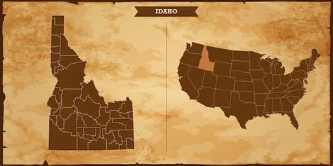 Mapa Do Estado De Idaho Mapa Dos Estados Unidos Da Am Rica Estados