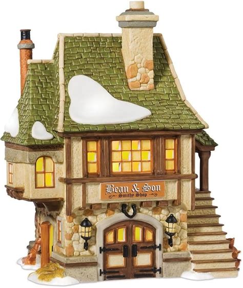 Department 56 Dickens Village 25th Anniversary Bean And Son Smithy Shop Lit House