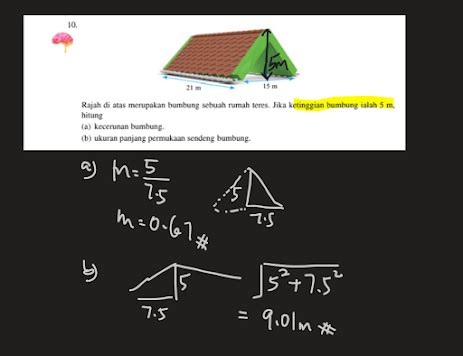 Jalan Kerja Buku Teks Matematik Tingkatan 2 T2 BAB 10 Kecerunan