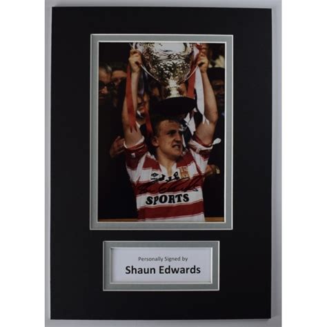 Shaun Edwards Signed Autograph A4 Photo Display Wigan Warriors Rugby