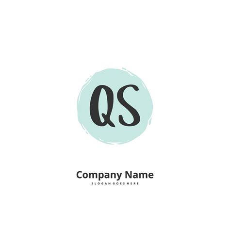 Qs Initial Handwriting And Signature Logo Design With Circle Beautiful