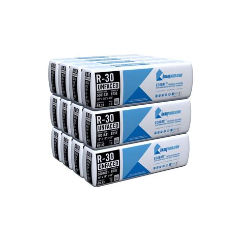 Knauf Insulation R Ecobatt Unfaced Fiberglass Insulation Batt In