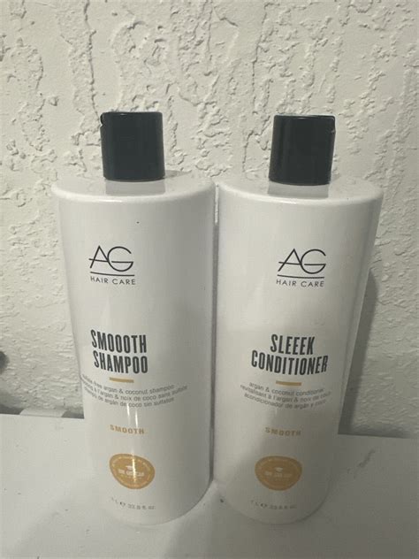 Ag Hair Smooth Shampoo And Sleek Conditioner Liter338 Oz Duo Ebay