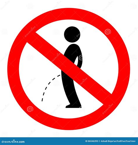 No Peeing Vector Sign Stock Vector Illustration Of Piddle 86546393