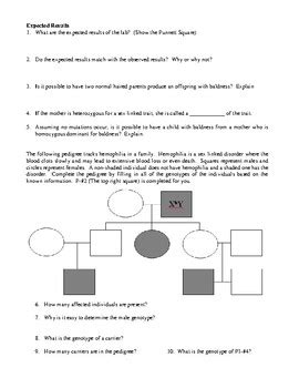 Sex Linked Traits Lab By Mr Koepp S Classroom Tpt