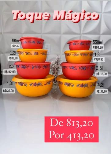 Tupperware Pda bea Tigela Toque Mágico Kit 8 Peças Parcelamento