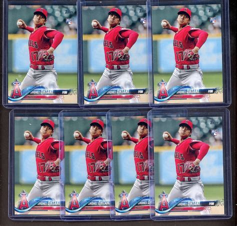 Lot Of 7 2018 Topps Update Shohei Ohtani Rookie Rc Us1 Ebay