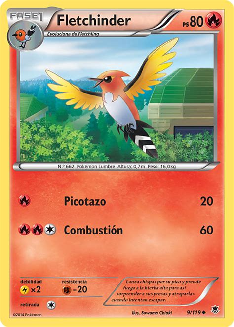 Fletchinder Fuerzas Fantasmales TCG WikiDex la enciclopedia Pokémon