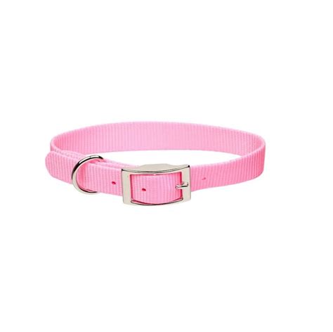 Bright Neon Pink Dog Collars Double Thick Nylon Strong Metal Buckle