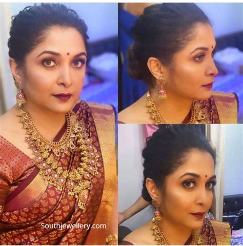 Ramya Krishna In A Traditional Kundan Jewellery Set