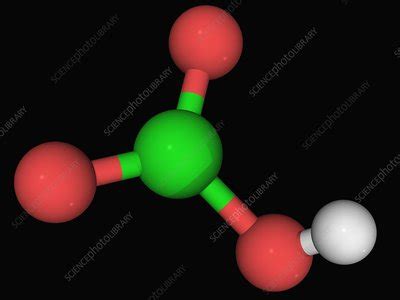 Chloric acid molecule - Stock Image - F004/5616 - Science Photo Library