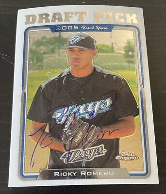 2005 Topps Chrome UH207 Ricky Romero Toronto Blue Jays Signed Card