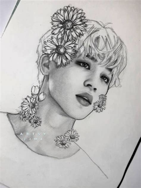 Bts And Kpop Idol Pencil Sketch Sketches Bts Drawings Kpop Fanart